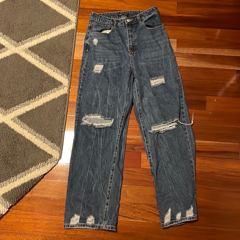 90s Vintage High-Waist Blue Denim